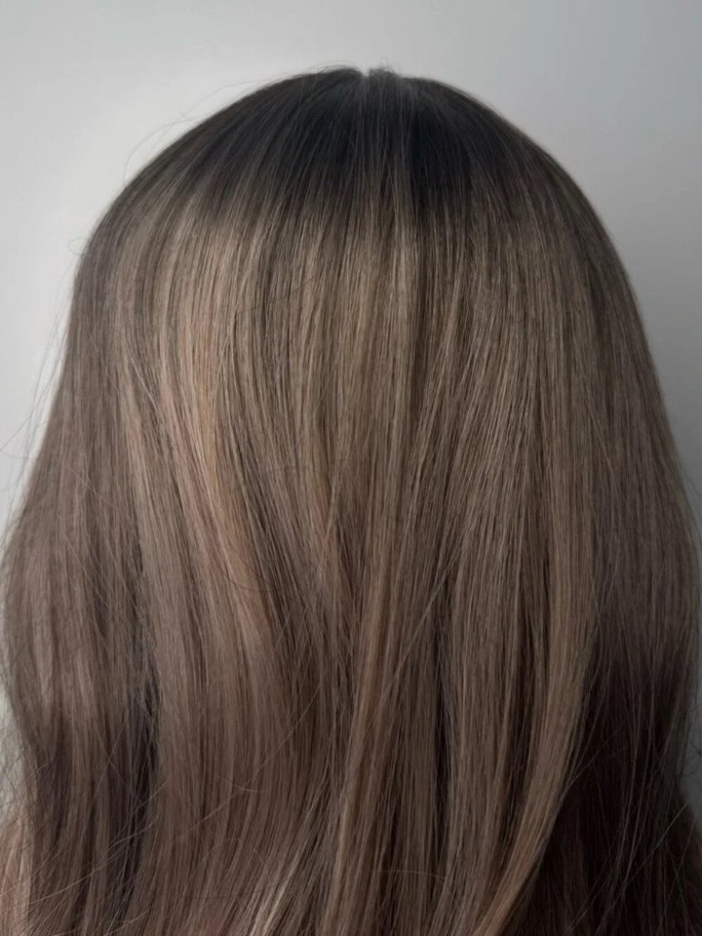 26” Long Wavy Synthetic Wig with Bangs – Ash Brown / Smoky Blonde Blend - Picture 11 of 13